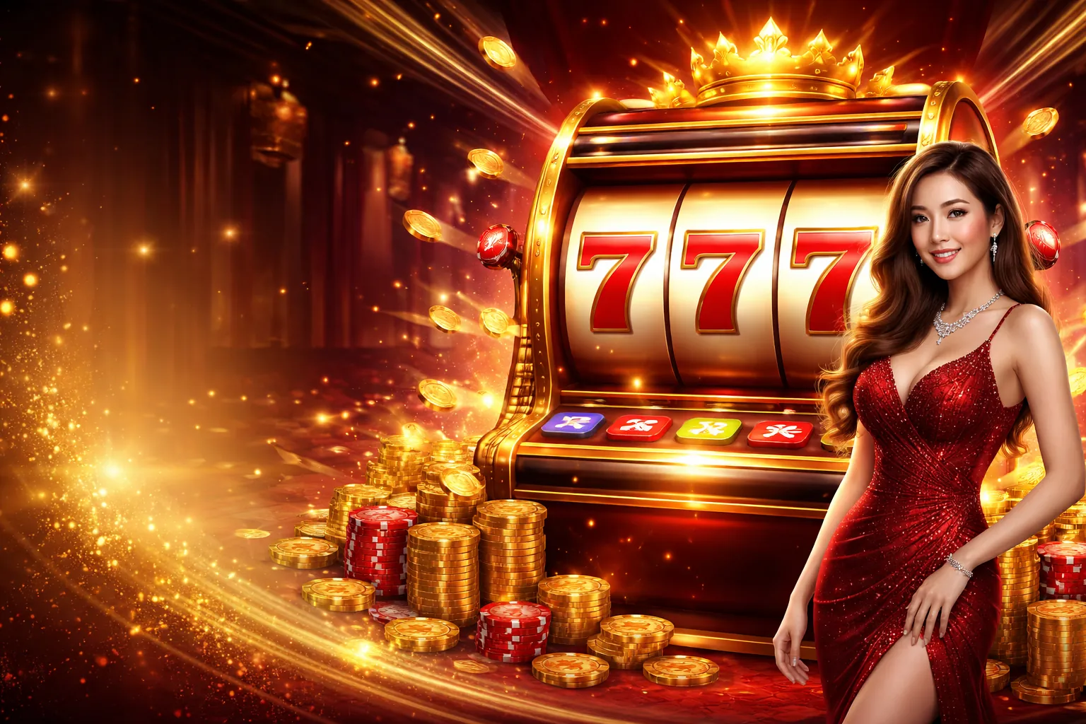 Hình ảnh nền trò chơi slot rực rỡ tại 18win Đá Gà